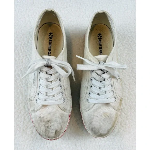 SUPERGA • 2790 COTU Mini Lettering Platform Sneakers, 8 - Picture 6 of 16